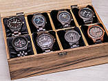 Органайзер для годинників з дерев'яною кришкою на 8 відділів EB-4.3, фото 5