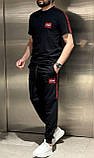 Чоловічий костюм футболка та штани Hugo Boss CK7273 чорний, фото 2