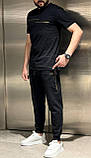 Чоловічий костюм футболка та штани Hugo Boss CK7274 чорний, фото 3
