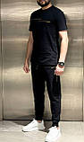 Чоловічий костюм футболка та штани Hugo Boss CK7274 чорний, фото 2
