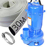 НАСОС + ШЛАНГ 30м фекальний насос для каналізації, фото 2