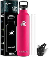 Бутылка термос для воды KollyKolla 1L Barbie Pink (B0B53HFDHJ) 4003