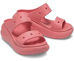 Crocs Classic Crush Sandal Blossom — Жіночі Сандалії Крокс Класік Краш Рожеві Платформа — Оригінал, фото 4