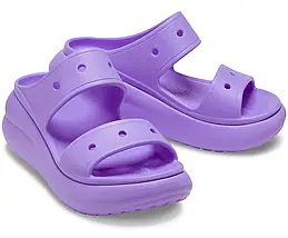 Crocs Classic Crush Sandal Violet — Жіночі Сандалії Крокс Класік Краш Фіолетові Платформа — Оригінал, фото 5