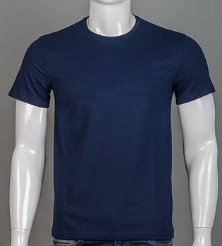 Футболка батал Однотонна 2300б (Уп.4шт 3XL,4XL), Темно-синій