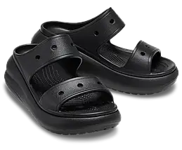 Crocs Classic Crush Sandal Black — Жіночі Сандалії Крокс Класік Краш Чорні Платформа — Оригінал, фото 5