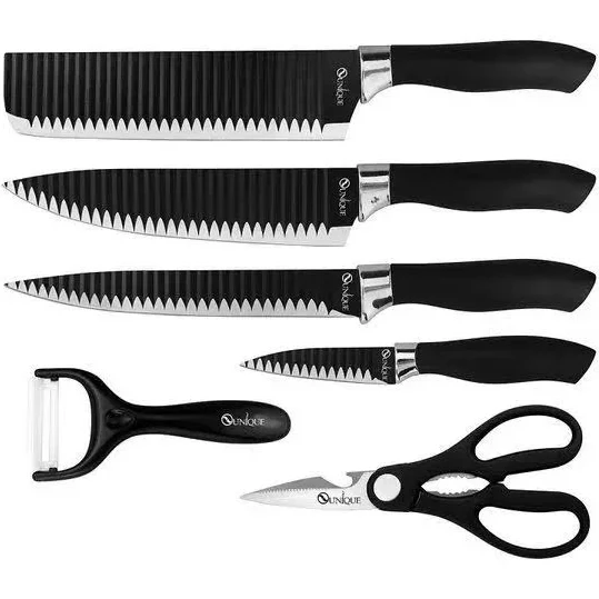 Набір кухонних ножів UNIQUE UN-1821, 6 предметів з нержавіючої сталі, фото 1