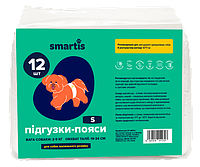 Подгузники для собак (кобелей) S (в розложеном виде размер 42*17см) 12шт