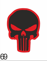 Шеврон "Каратель" Punisher черный Украина на липучке код 34069