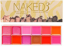 Палітра Помад Naked 3 (палетка 12 штук) світла