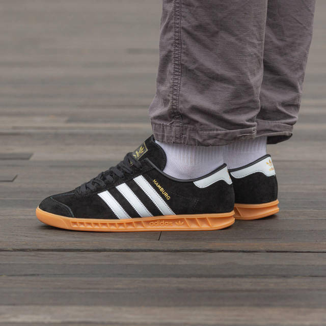 Adidas hamburg leather black discount