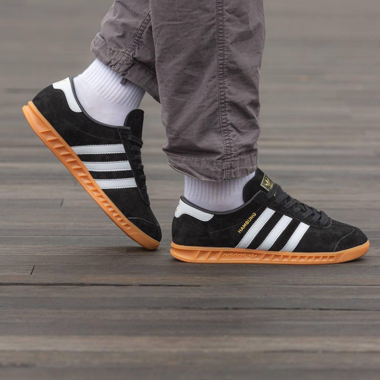 Adidas hamburg black gum discount