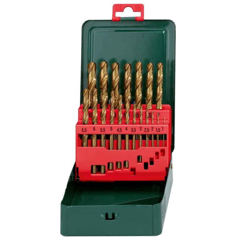Набір свердел по металу Metabo HSS-TiN Promotion 19 предметів