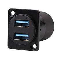 Разъем USB 3.0 А-A панельный | Сравнить цены и купить на Prom.ua
