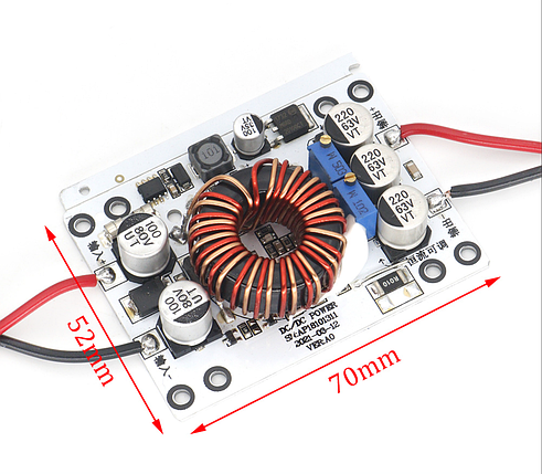 Регульований понижувальний стабілізатор/преоборазователь DC-DC 10.5-70В на 2.5-58В 10А 180Вт, фото 1