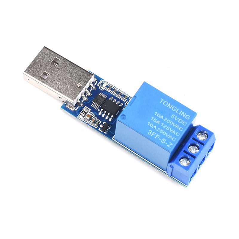 1-канальний релейний модуль керування послідовним портом USB, 5В-250В, 10А, 9600 біт/с