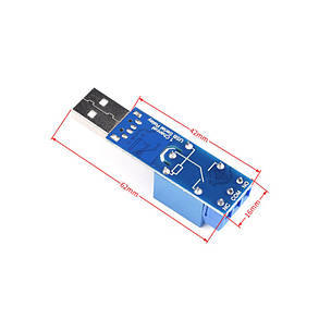 1-канальний релейний модуль керування послідовним портом USB, 5В-250В, 10А, 9600 біт/с, фото 3