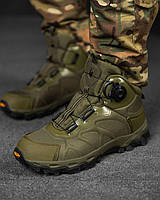 Военные ботинки олива автоузел, тактические ботинки олива мембранна, военные берцы зсу lf481