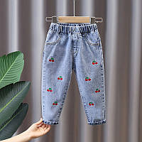 Детские джинсы для девочки джинсовые брюки на девочку джинс для детей 130