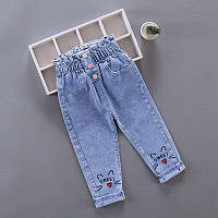 Детские джинсы для девочки джинсовые брюки на девочку джинс для детей 90