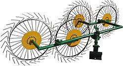 Граблі для мотоблока «Сонечко» ГВР-4 (граблі вушків 4-х колесні)