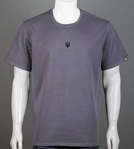 Футболка батал Тризуб 2401б (Уп.4шт 3XL,4XL), Сірий
