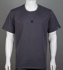 Футболка батал Тризуб 2401б (Уп.4шт 3XL,4XL), Графіт