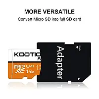 Карта памяти Kootion T1 PRO MicroSD Card 64GB V30 U3 C10 4K + SD-adapter