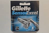 Оригинальные кассеты Gillette Sensor Excel 5 шт. картриджи, лезвия для бритья.