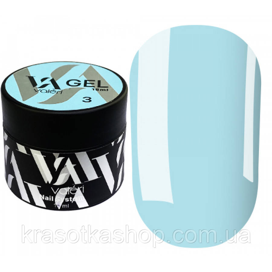 Гель для нарощування нігтів Valeri Builder Gel 003, 15 мл (Blue)