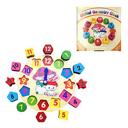 8-3 SL12 Дерев'яний годинник-сортер, фігурки, у коробці