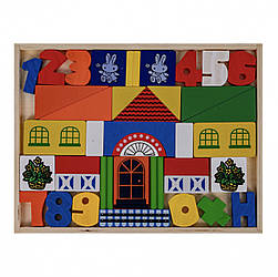 93-1102 Дерев'яна гра, Будиночок, 40 деталей, у рамці