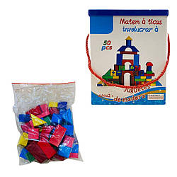 93-1231 Дерев'яний конструктор, 50 деталей, у коробці