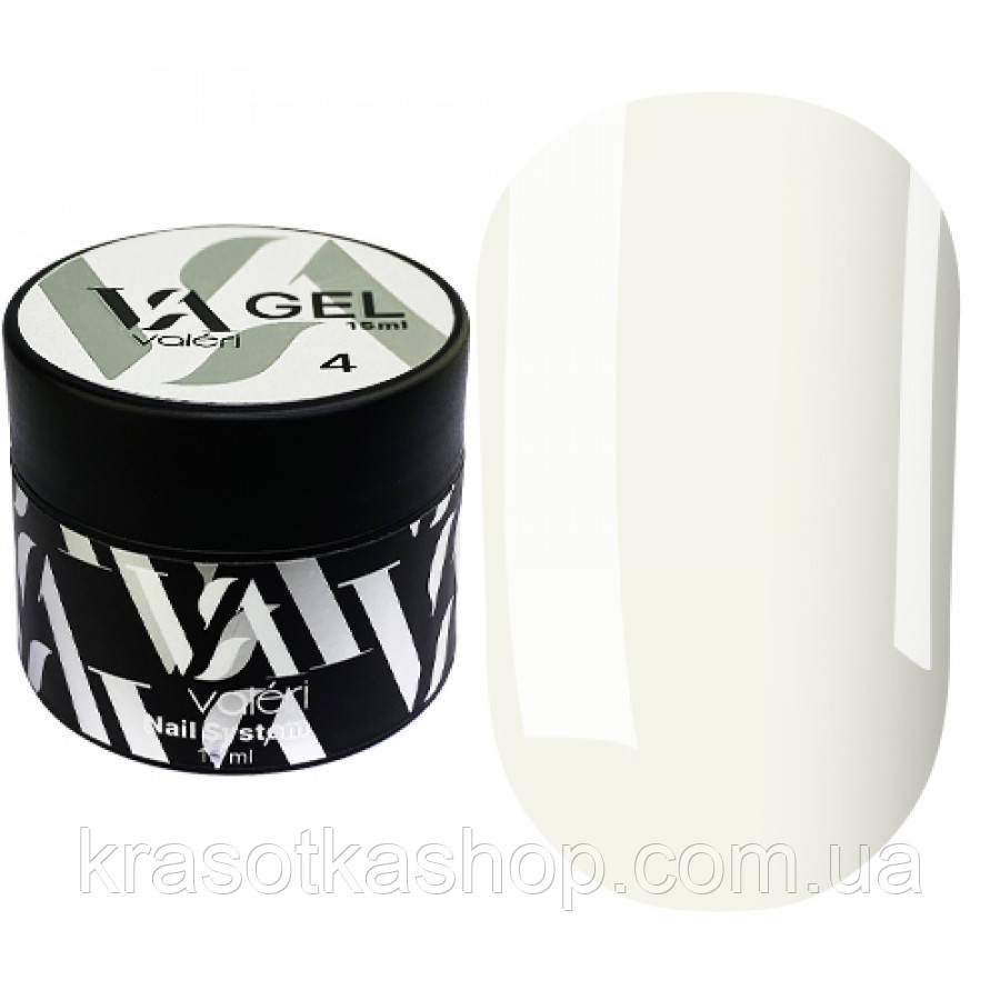 Гель для нарощування нігтів Valeri Builder Gel 004, 15 мл (Milk), фото 1