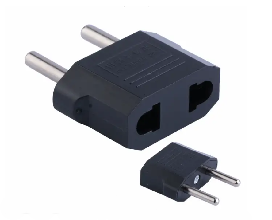Мережевий перехідник під плоску та євро вилку 220V 10A Black, фото 1