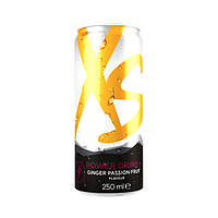 XS Power Drink+ Енергетичний напій зі смаком імбир-маракуйя, 12 шт по 250 мл