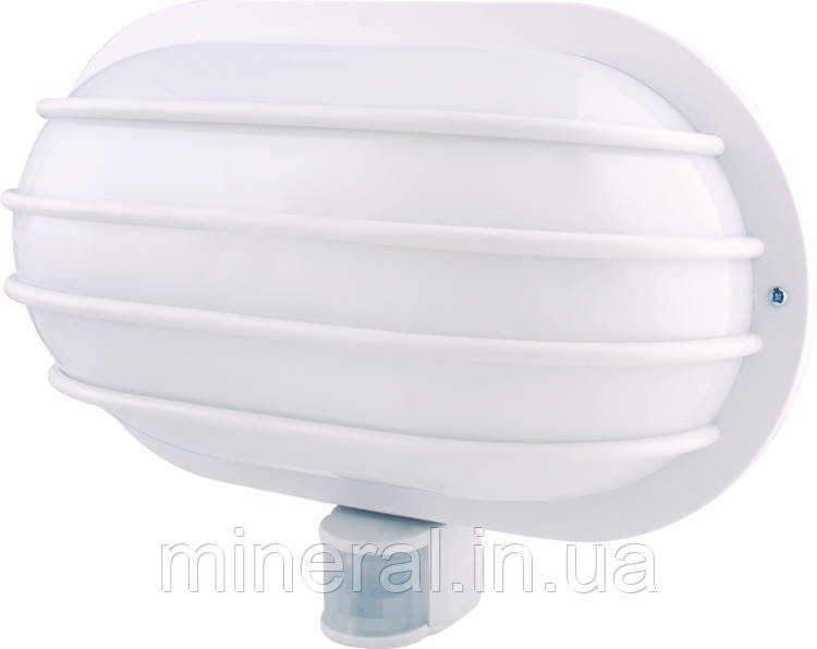 Світильник настінний з датчиком руху e.sensor.lum.69.e27.white(білий) 180°, IP44 ,E.NEXT, (s061026)