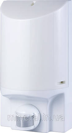 Світильник настінний з датчиком руху e.sensor.lum.52.e27.white(білий) 180°, IP44 ,E.NEXT, (s061024), фото 1