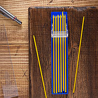 Грифелі стрижні для олівця 2.0 мм жовті механічного автоматичного  будівельного