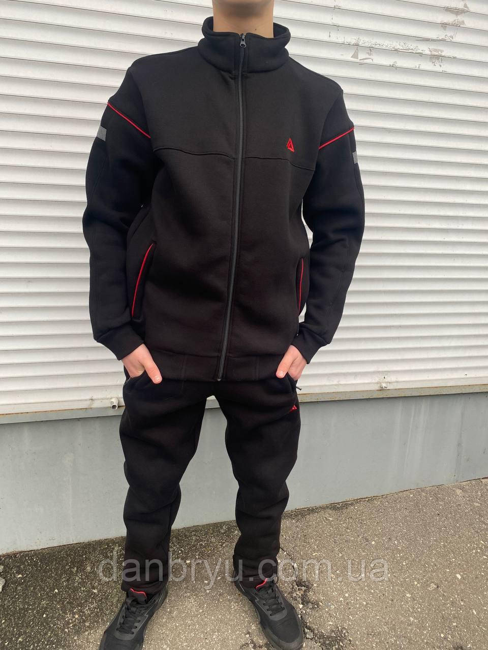 Теплий чоловічий костюм Туреччина чорний - фото 1 - id-p1119736102