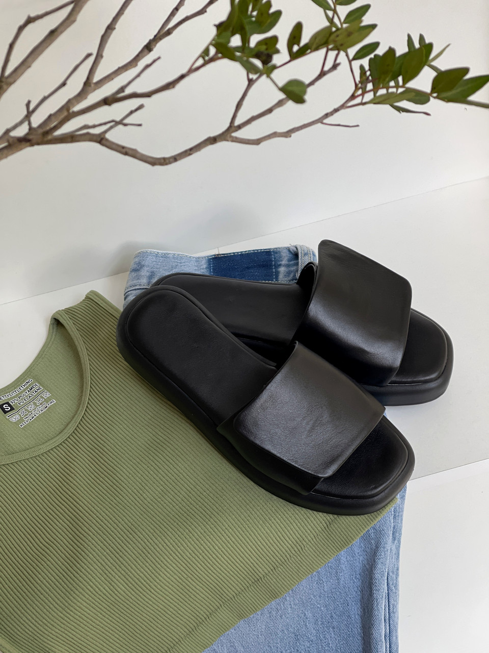 Чорні шльопанці оптом, фото 1