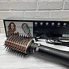 Фен щітка VGR V-494, що обертається, 800Вт фен браш укладання для волосся, фото 3