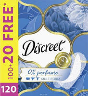 Ежедневные гигиенические прокладки Discreet 0% perfume Multiform 120 шт