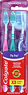 Зубная щетка Colgate Zig Zag средней жесткости 3 шт