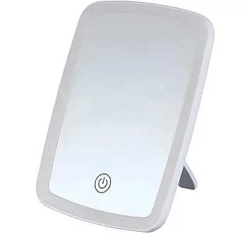 Прямокутне дзеркало для макіяжу з LED підсвічуванням та сенсорним вмикачем XJ-989 Білий