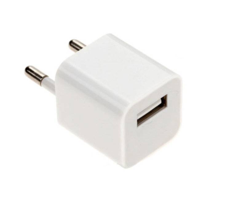 Адаптер кубик 1 USB 1A White, фото 1