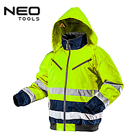 Куртка сигнальная утепленная, желтая, размер XXXL/58, Neo Tools (81-710-XXXL)