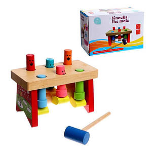 93-642 Дерев'яна стукіт, столик, молоточок, у коробці