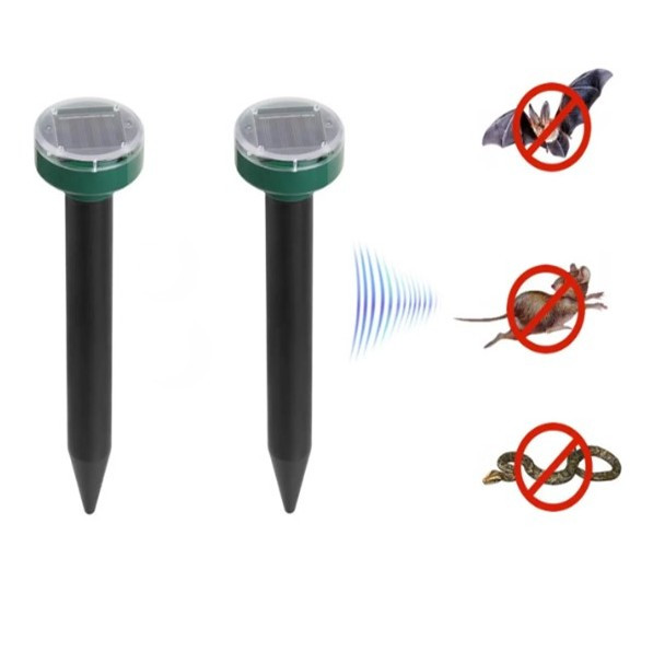 Ультразвуковий відлякувач гризунів на сонячній батареї GardenPro 2 штуки в комплекті, фото 1