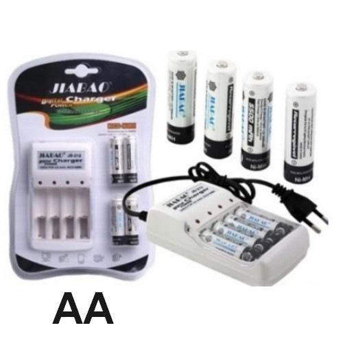 Зарядний пристрій + 4 акумулятори JIABAO-212 AA, фото 1
